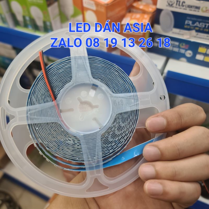Led dán Asia dài 5m/cuộn, 12w,18w/mét, hàng cao cấp, sử dụng trang trí nội thất, bảo hành 2 năm