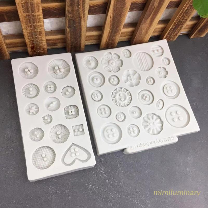 Khuôn silicone tạo hình làm nến hình nút áo DIY