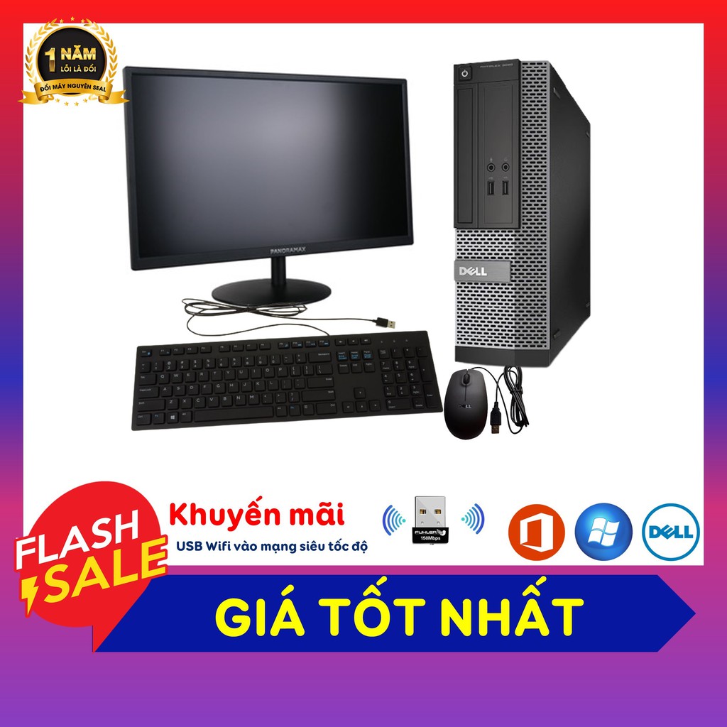 Bộ Máy Tính Để Bàn Văn Phòng ⚡️HoangPC⚡️ Máy Tính Cây Giá Rẻ - Dell Optiplex 3020 - Hàng Chính Hãng - Bảo Hành 12 Tháng