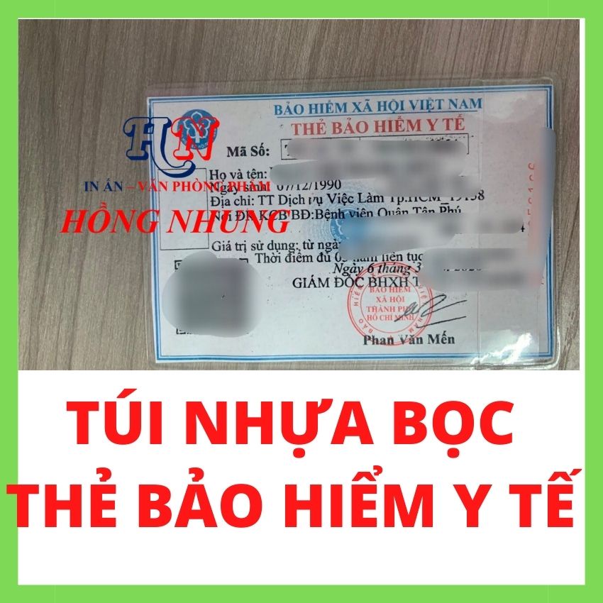 Combo Căn Cước Công Dân + Sổ Hồng + Thẻ BHYT + Túi Nhựa Dẻo Đựng Chứng Nhận Tiêm Vắcxin, Nhựa Trong Suốt, Dẻo, Dày, Có N