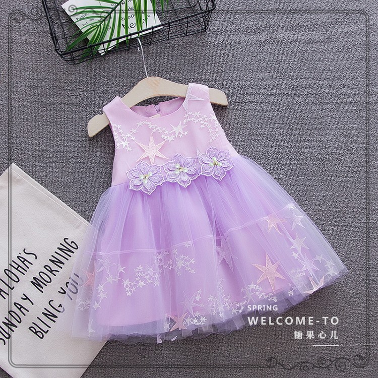 Váy công chúa bé gái size 8-16kg đính bông
