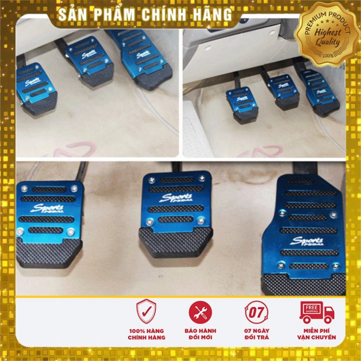 Bộ Ốp chân phanh, chân ga, côn số sàn, số tự động cho ô tô NEM