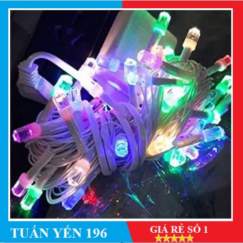 ⚡️COMBO 5✨ ĐÈN LED LỤC GIÁC LỚN 10M CÓ ĐẦU NỖI ĐỦ MÀU,TRẮNG, VÀNG DÂY TRẮNG , TRANG TRÍ NHÀ CỬA ⚡️