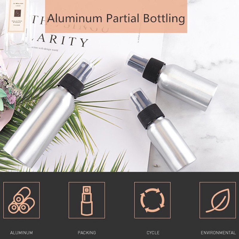 Chai xịt phun sương bằng nhôm dung tích 40/ 50/ 100/ 150ml tiện dụng