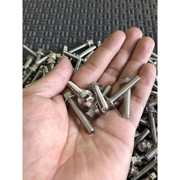 Ốc 6li inox 304 mẫu thái  từ 1phân đến 9phân gắn cho các dòng xe