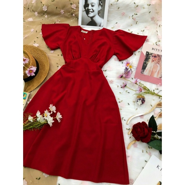 Đầm dạo phố tay rũ dễ thương