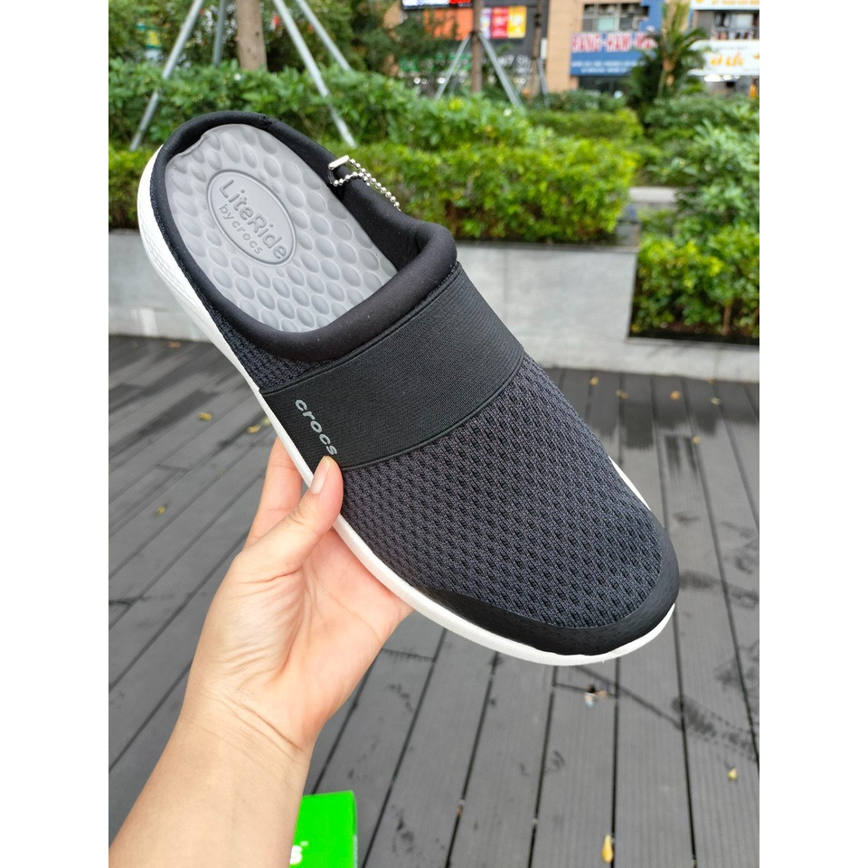 Giày Lười Literide Mesh Mule đen ghi êm nhẹ cho nam