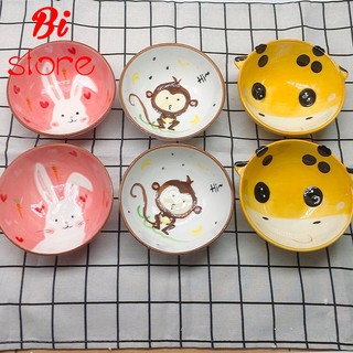 Bát Sứ Ăn Dặm Hình Thú Đáng Yêu Cho Bé Kích Thước 13.1*5cm