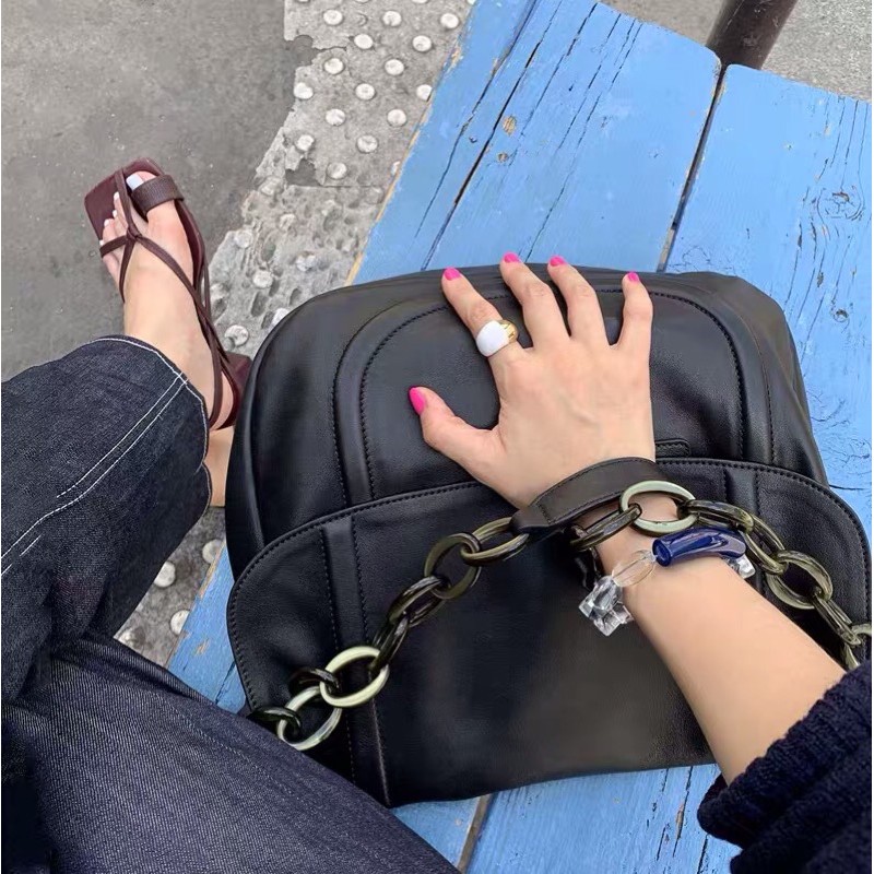 Túi da mềm dây xích tặng thêm dây đeo chéo P072