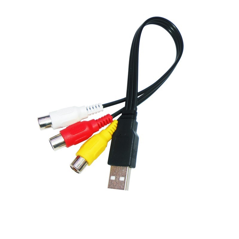 Cáp Chuyển Đổi USB Sang 3 RCA - Cáp Chuyển Đổi Dùng Cho TV HDTV Dài 0,3m
