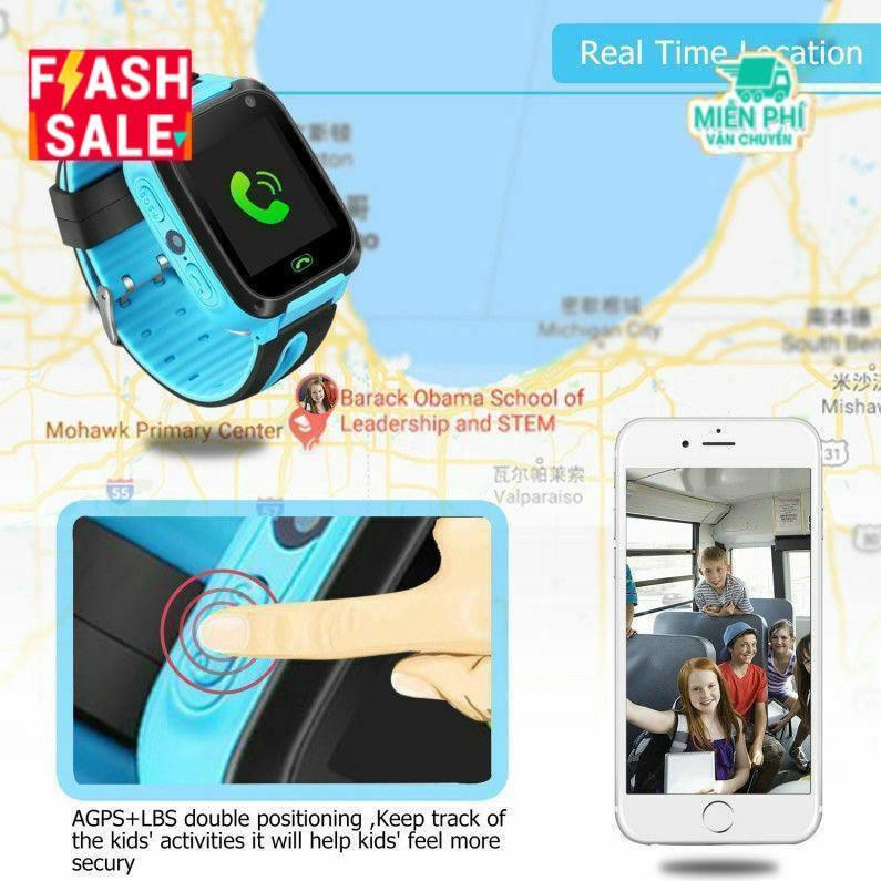 [cod✔]Đồng hồ thông minh định vị GPS trẻ em ( cảm ứng, camera, chông nước )