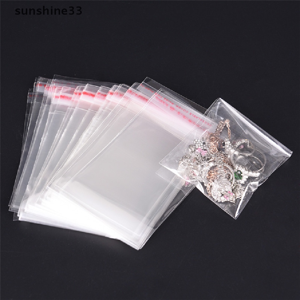 Set 200 túi nhựa trong suốt đựng trang sức kẹo
