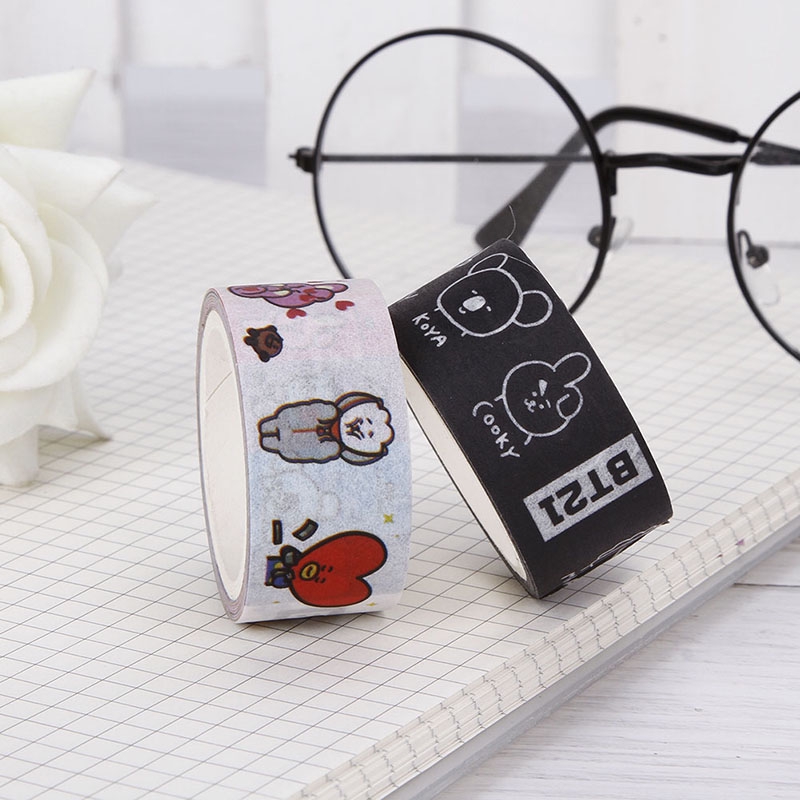 BTS and BT Cartoon Twice Blackpink Paper Tape Sticker Sticker