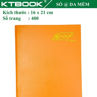Sổ tay ghi chép Bìa Da Mềm KTBOOK Cao Cấp nhiều Màu kích thước A5 mã 600 giấy ruột caro - 400 trang