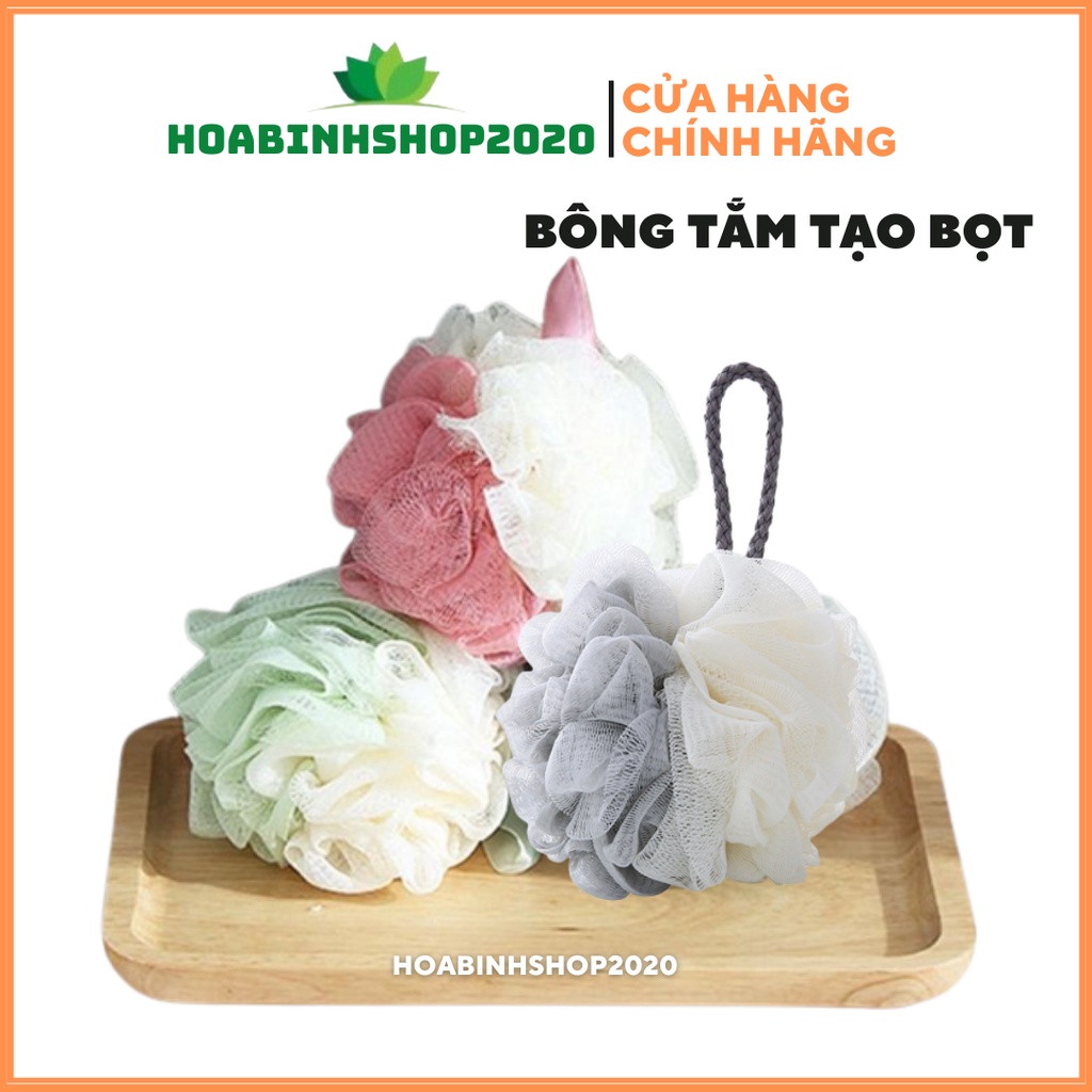 BÔNG TẮM TẠO BỌT CAO CẤP LOẠI TRÒN DÀY, SIÊU CHẮC CHĂN
