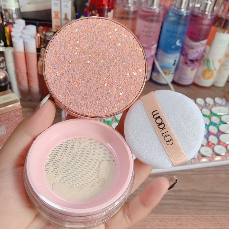Phấn phủ bột Wodwod kim tuyến