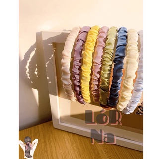 Cài Tóc Vải Lụa Satin Nhúng Bèo Phong Cách Hàn Quốc