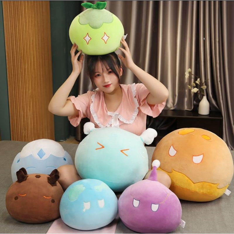 Thú bông Mochi Slime Genshin Impact phiên bản biểu cảm emote size 30/40/50