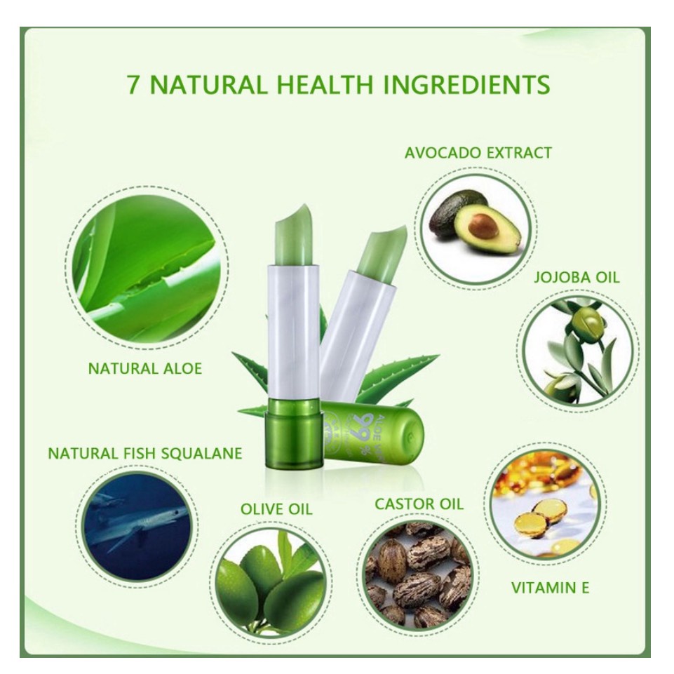 Son dưỡng ẩm nha đam tự nhiên Kiss Beauty có tính năng đổi màu môi | BigBuy360 - bigbuy360.vn