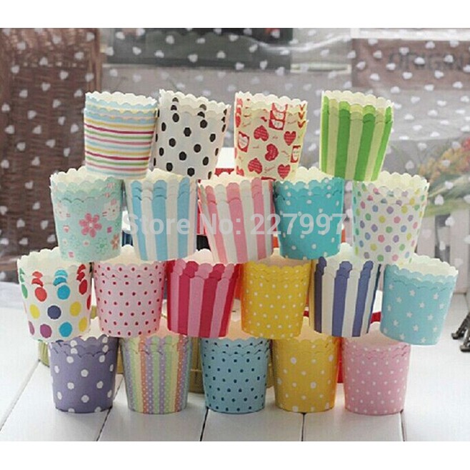 50c Cup giấy cứng cupcake nhiều mẫu đẹp