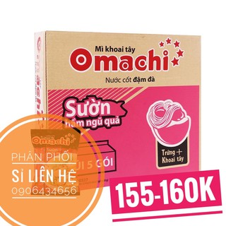 Thùng 30 Gói Mì Omachi Sườn Hầm Ngũ Quả (80gr/Gói)