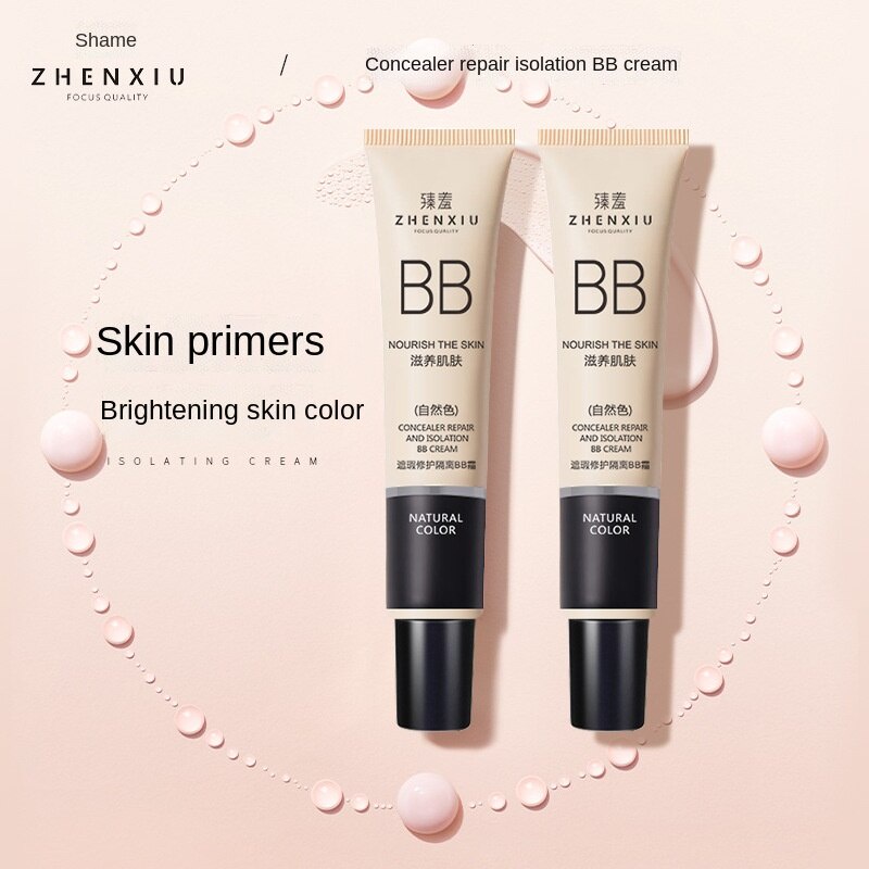 Kem nền BB Zhenyan che khuyết điểm dưỡng ẩm làm sáng da thu nhỏ lỗ chân lông 3 màu tùy chọn