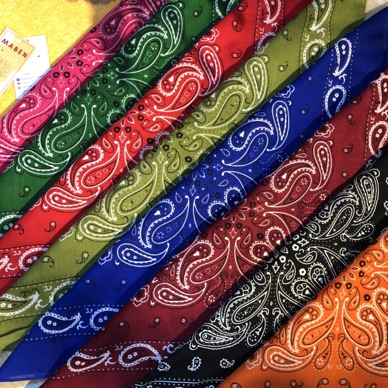 Khăn bandana đối xứng size 55x55cm nhiều mẫu - Maben