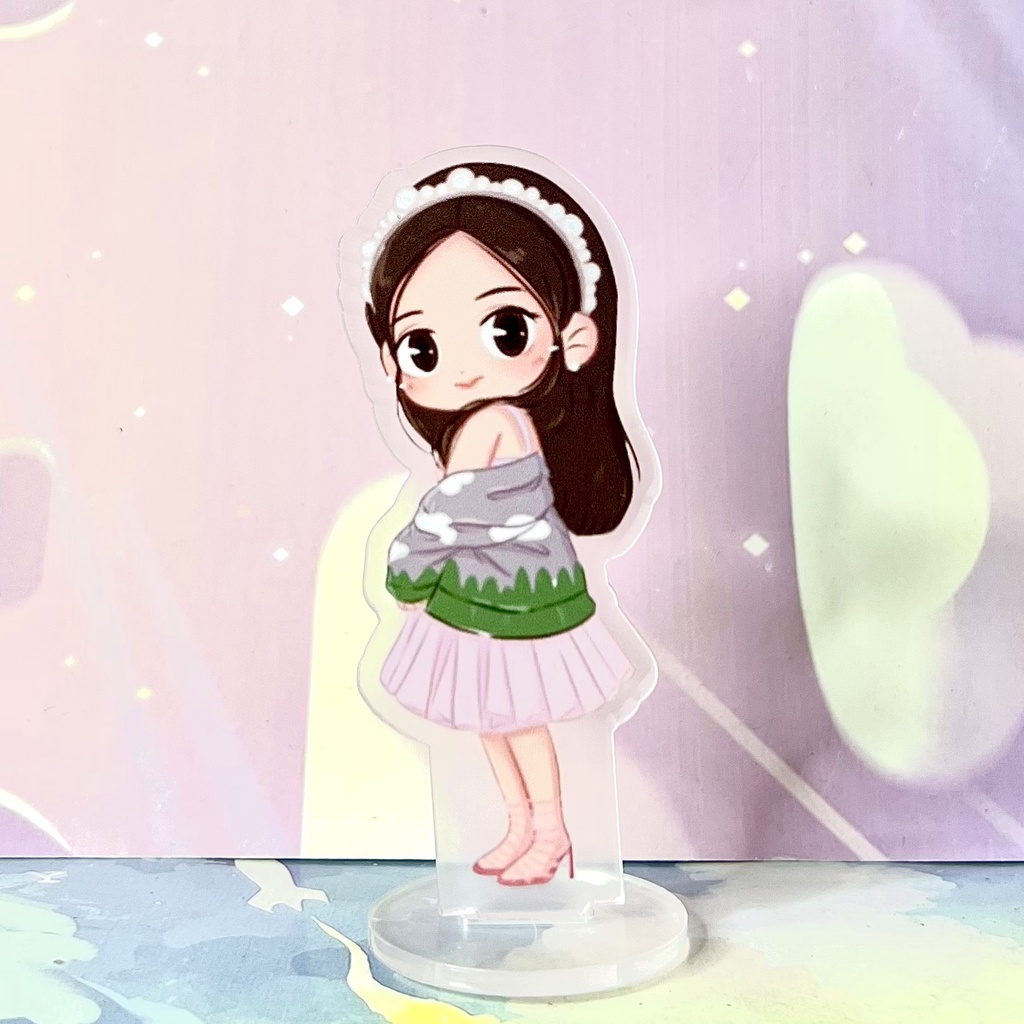 Standee mini Chibi Blackpink Lisa Jisoo Jennie Rose nhóm kpop mô hình tượng mica quà tặng xinh xắn dễ thương