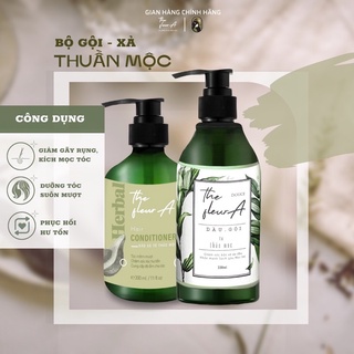 Bộ Dầu Gội - Dầu Xả Thảo Mộc. Giúp Tóc Mềm Mượt, Dày Sợi, Chắc Khỏe, Ngăn Rụng Và Gàu Hiệu Quả (HandMade) the FleurA
