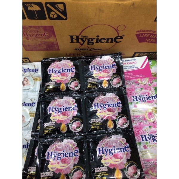 Dây 12 gói Nước xả vải tinh dầu Hygien Thái xả quần áo