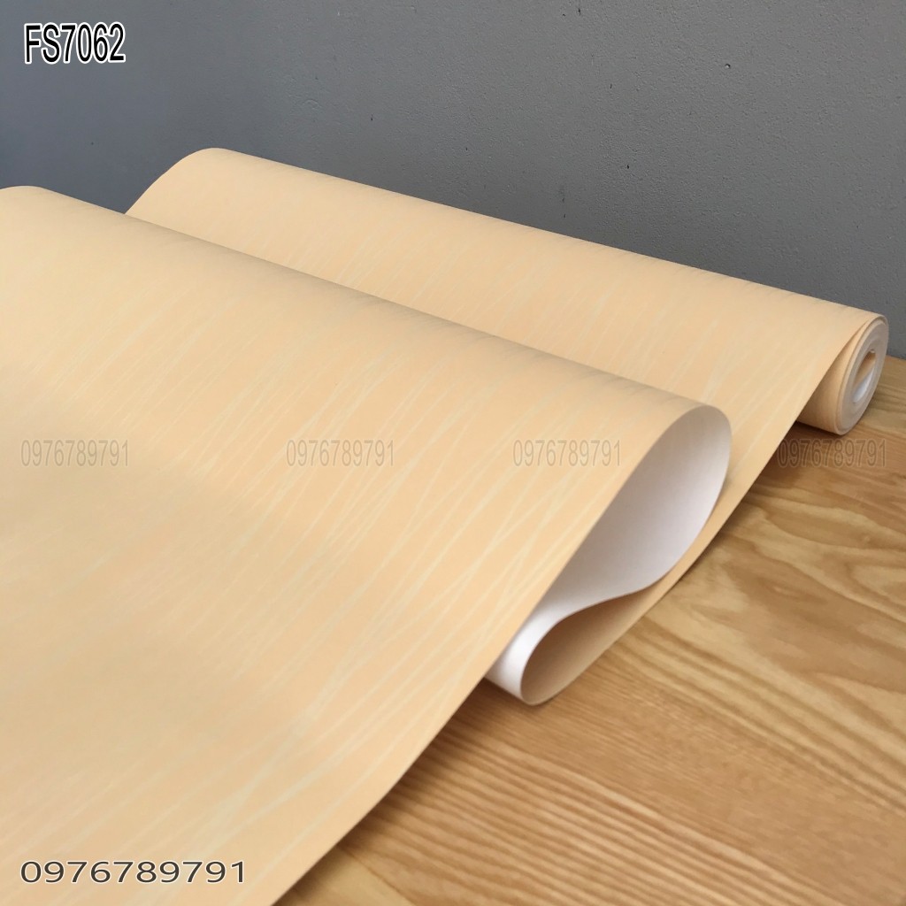 Giấy Dán Tường Vân Chỉ Cách Điệu Màu Vàng FS7062 Cho Phòng Ngủ Phòng Khách Lụa Không Keo Khổ 10m x 53cm