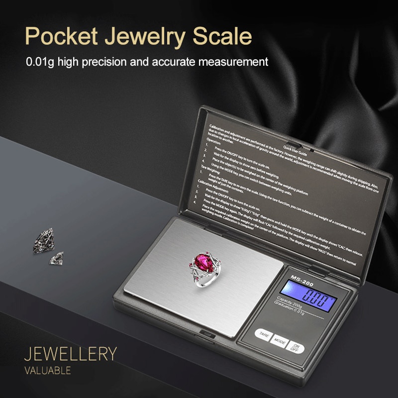 Cân Điện Tử Mini 0.001g Độ Chính Xác Cao Màn Hình LCD