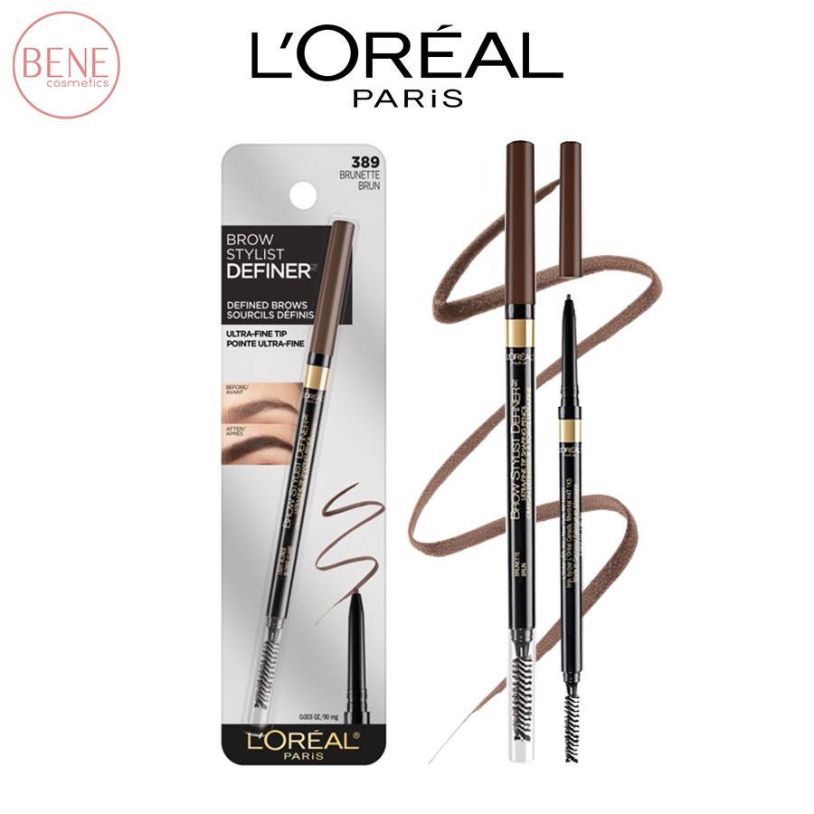 [Bill US] Chì Kẻ Mày Sợi Mảnh 2 Đầu Lâu Trôi L'Oreal Paris Brow Stylist Definer Waterproof Eyebrow Pencil | BigBuy360 - bigbuy360.vn