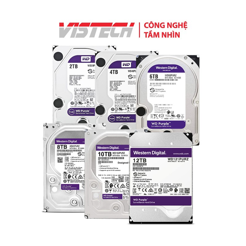 Ổ cứng gắn trong HDD Western Digital Purple tím PURZ 3.5''