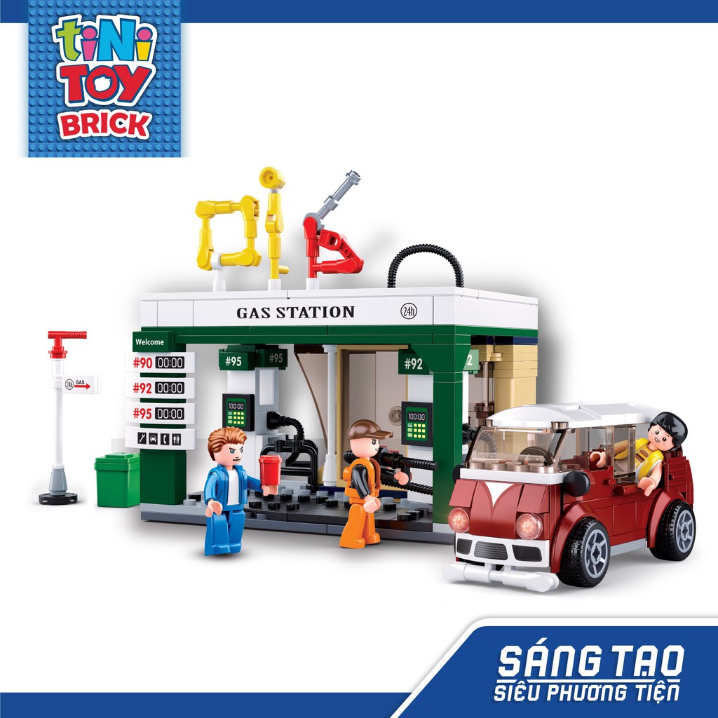JUNO - Đồ chơi lắp ráp trạm xăng dầu TINITOY