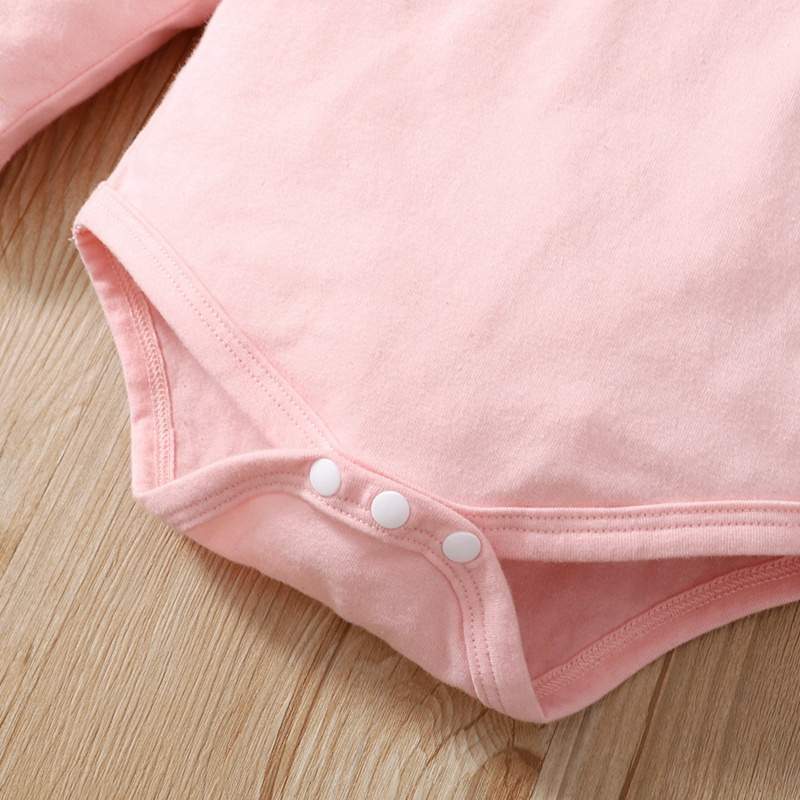 Set romper dài tay + váy yếm hoa + băng đô Mikrdoo cho bé gái sơ sinh