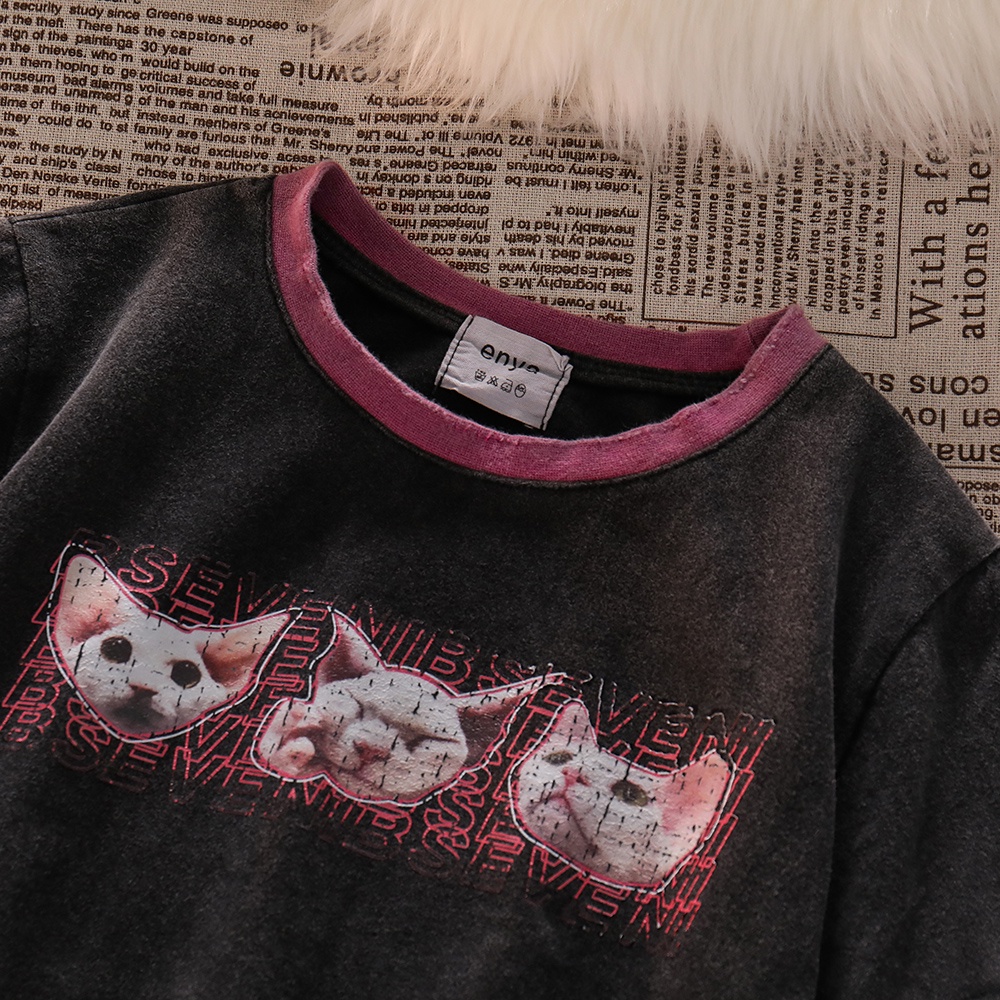 NUZIRO  Áo thun ngắn tay + chân váy lưng cao  thời trang nữ