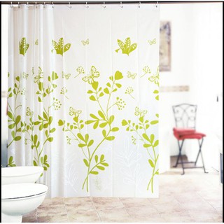 Rèm phòng tắm chống thấm nước cao 1.8m - bươm bướm