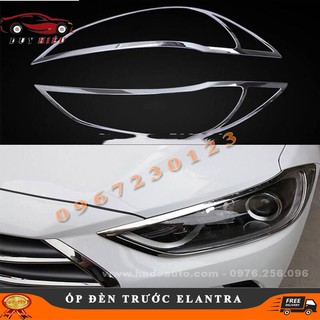 Ốp đèn trước sau xe hyundai elantra 2016-2020 mạ crom