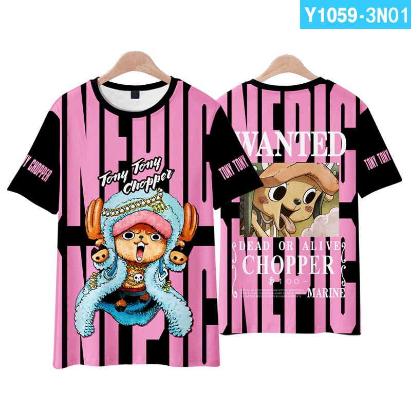 Áo Thun Ngắn Tay In Hình Nhân Vật Anime One Piece Cá Tính Cho Nam