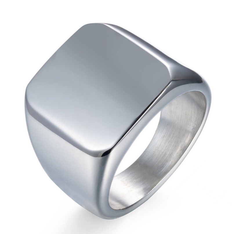 Nhẫn thời trang chất liệu inox 316L trơn được đánh bóng dành cho nam