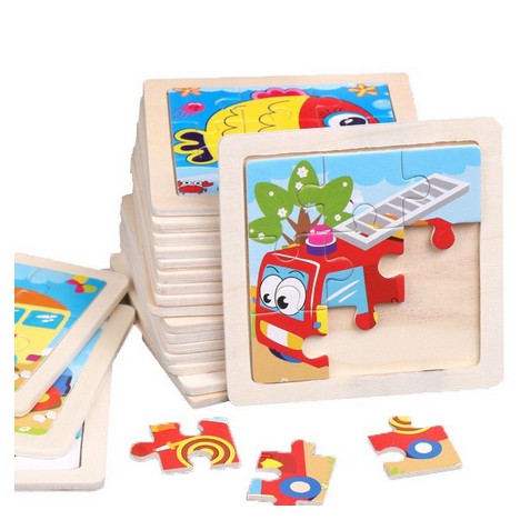 Đồ chơi miếng ghép gỗ puzzle 9 miếng lego xếp hình giúp bé thoả sức sáng tạo