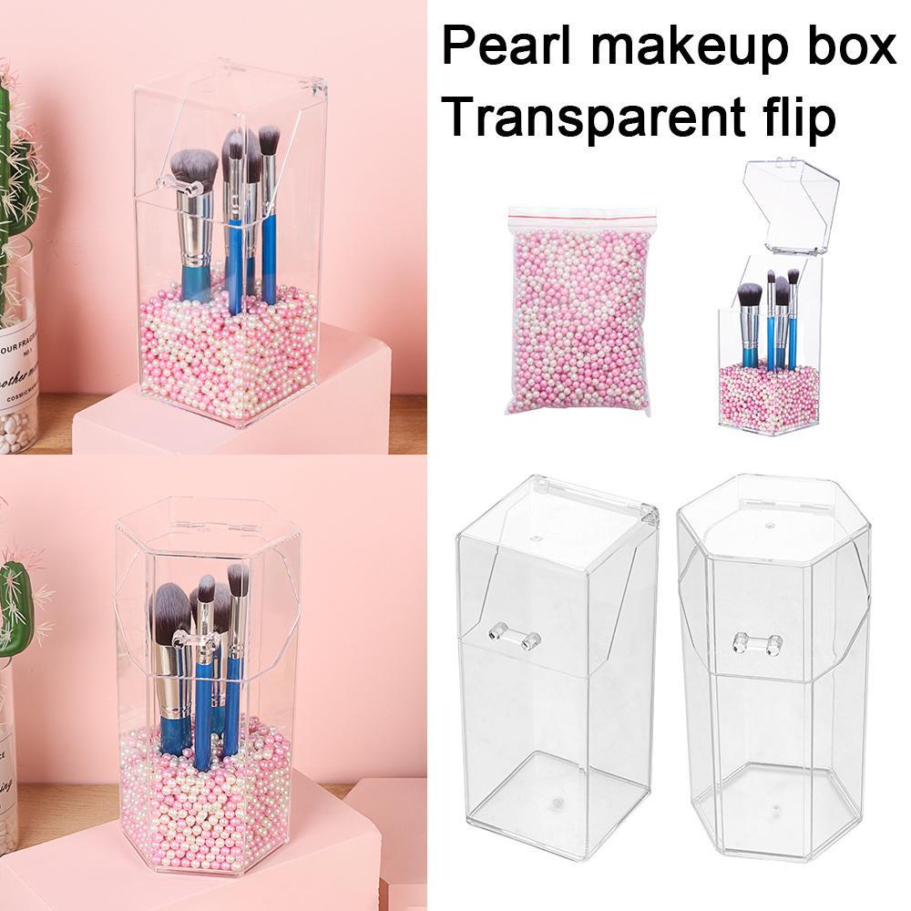 DIACHAVN Hộp Đựng Cọ Trang Điểm Có Nắp Chống Bụi Ốp