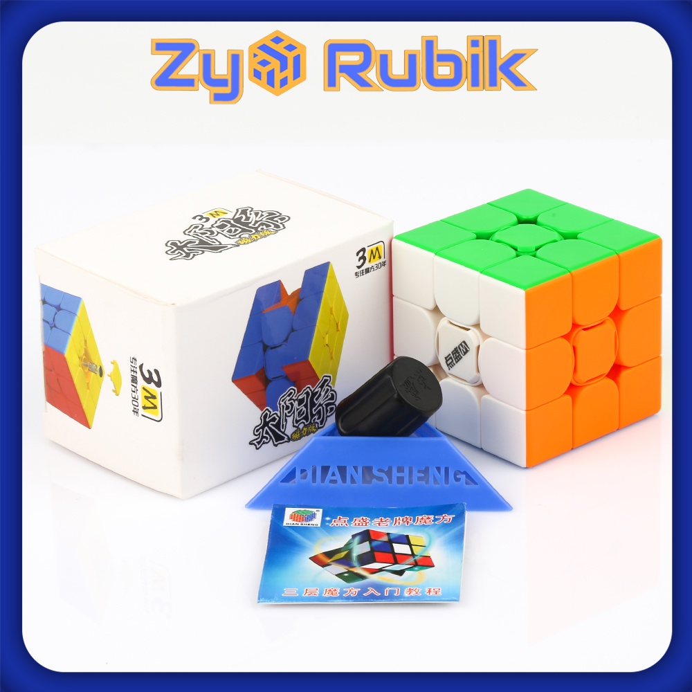 Rubik 3x3 Diansheng M Stickerless 2021 (Có Nam Châm)/ Diansheng 3M Stickerless 2021 ( Có Nam Châm ) - Zyo Rubik