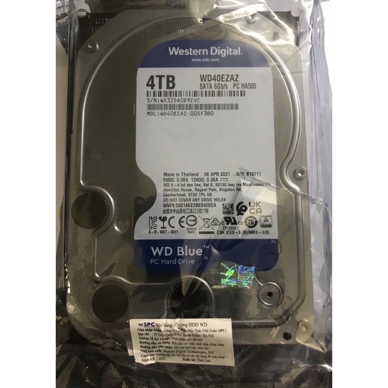 Ổ cung HDD WD Blue dung lượng 4TB