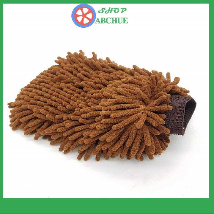 Gang tay rửa xe ô tô, bao tay sợi microfiber siêu mềm , sạch an toàn cho tay