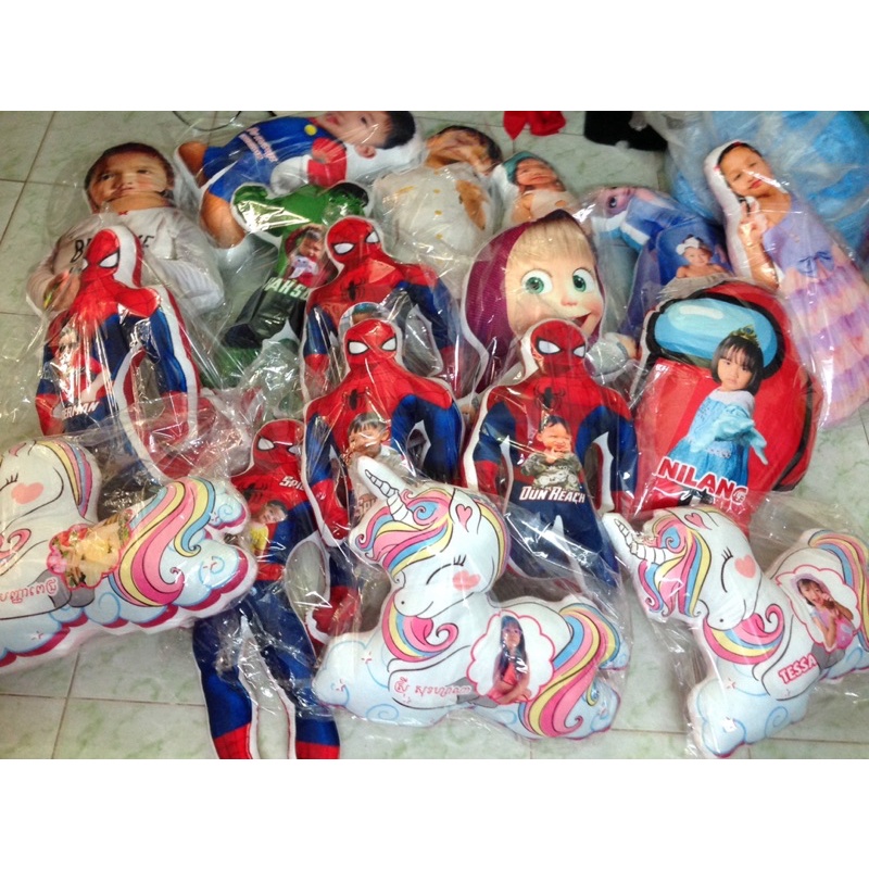 Người nhện Spiderman nhồi bông in ảnh bé