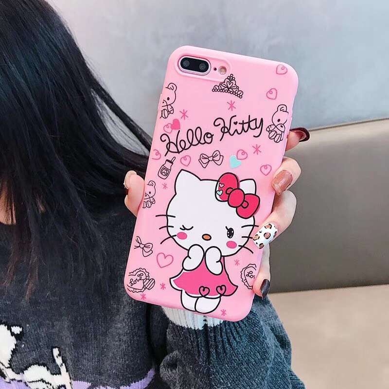 Ốp điện thoại hình Hello Kitty đáng yêu cho OPPO F11 Pro F9 A7 A3s A5s F7 F5 A37 A57 A39 F1s A71 A83 F3 A77