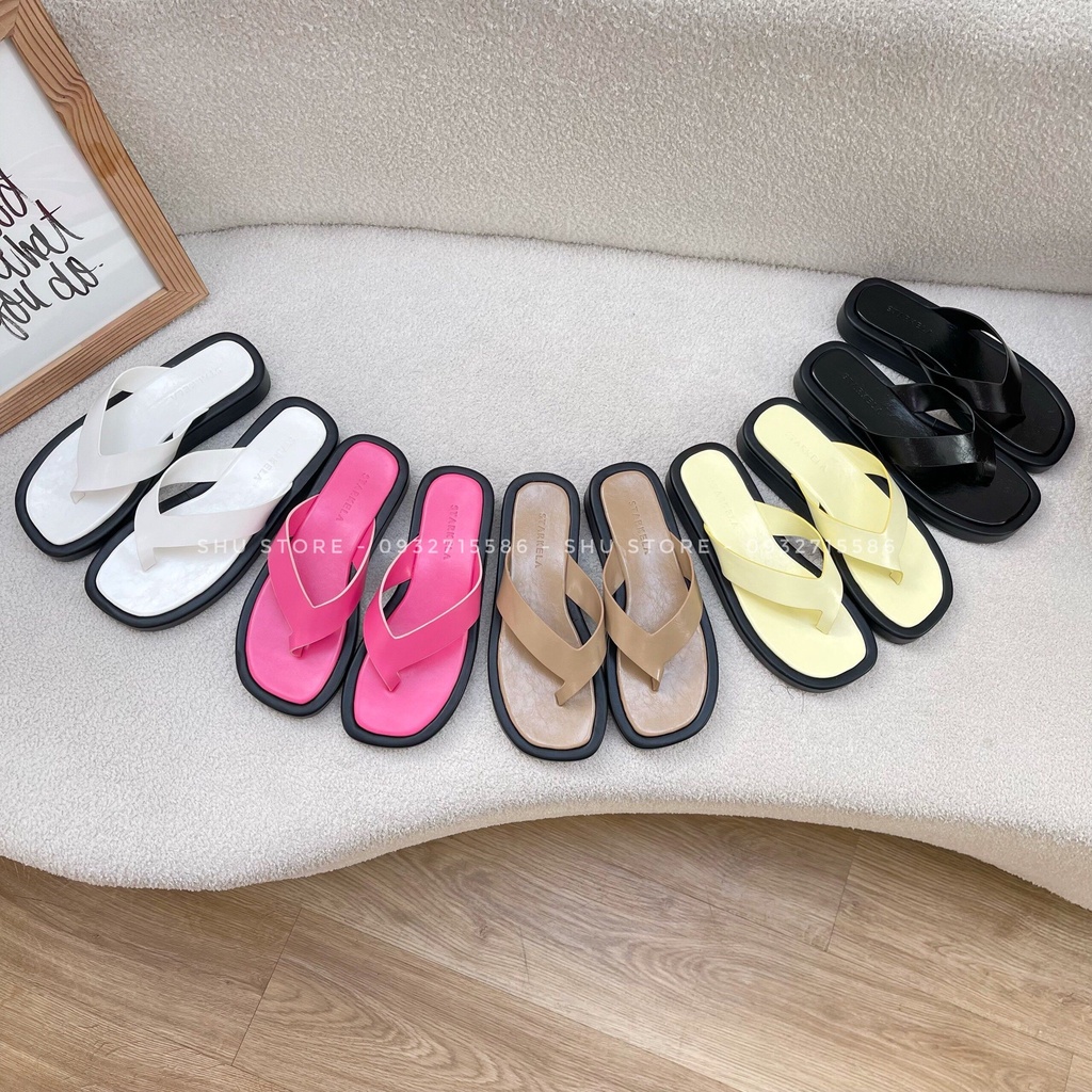 DÉP Xỏ Ngón mũi vuông viền Màu Đen nhiều màu Siêu Hot 2022