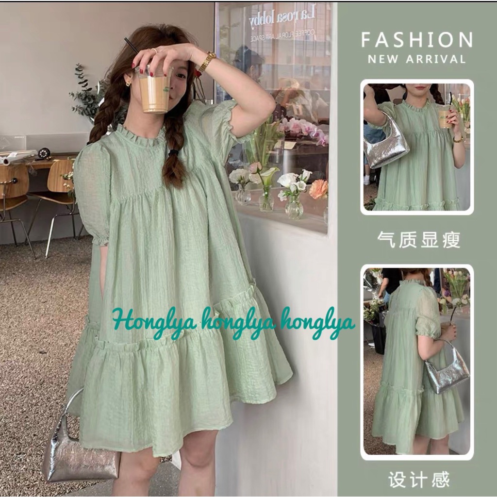 Đầm tiểu thư babydoll chất tơ cao cấp form freesize siêu xinh